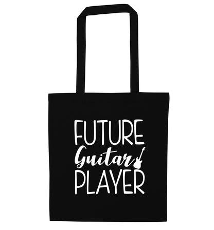 Future guitar player black tote bag