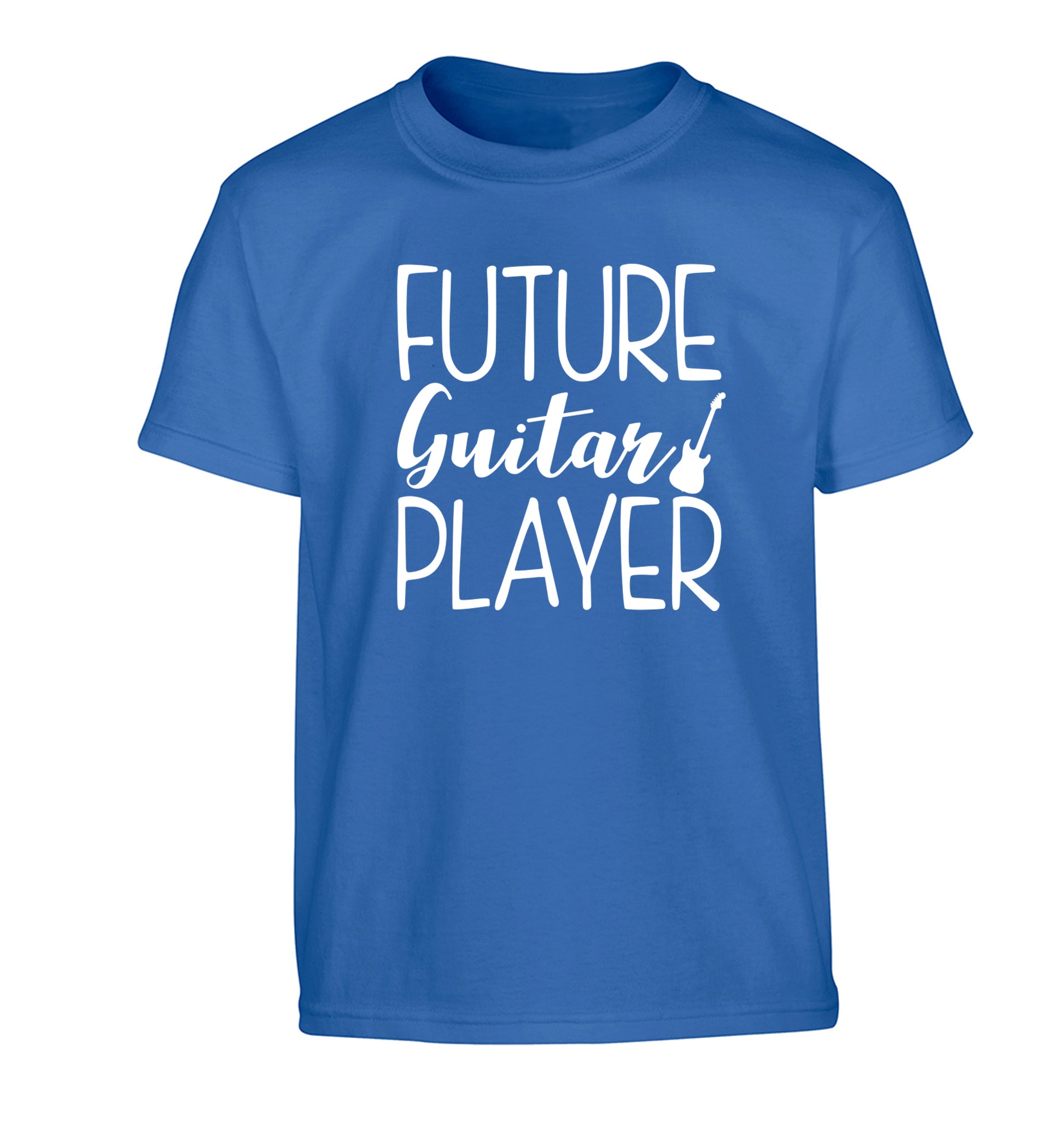 Future guitar player Children's blue Tshirt 12-14 Years