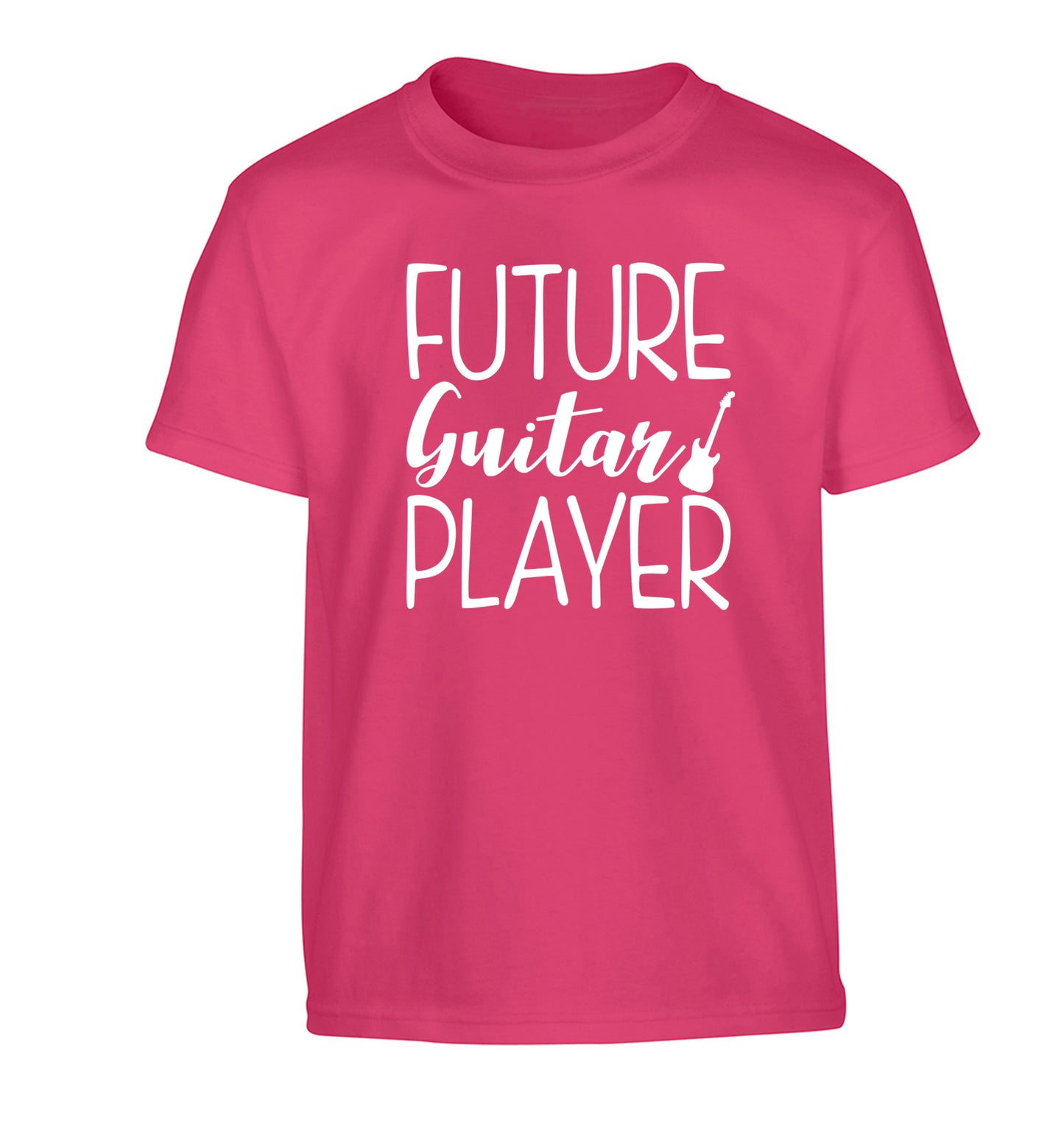 Future guitar player Children's pink Tshirt 12-14 Years