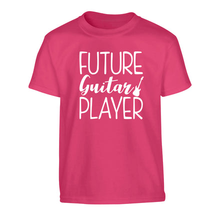 Future guitar player Children's pink Tshirt 12-14 Years