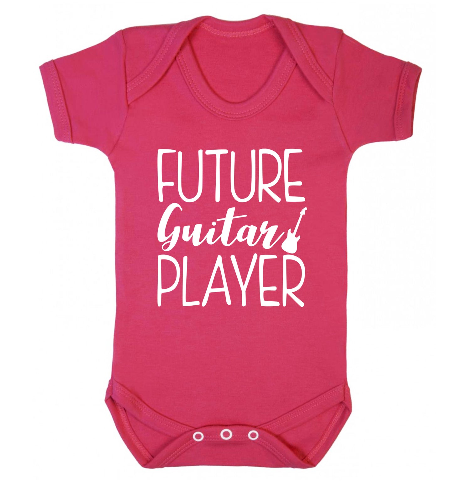 Future guitar player Baby Vest dark pink 18-24 months