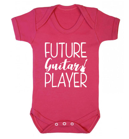 Future guitar player Baby Vest dark pink 18-24 months