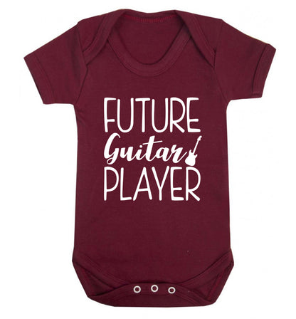 Future guitar player Baby Vest maroon 18-24 months