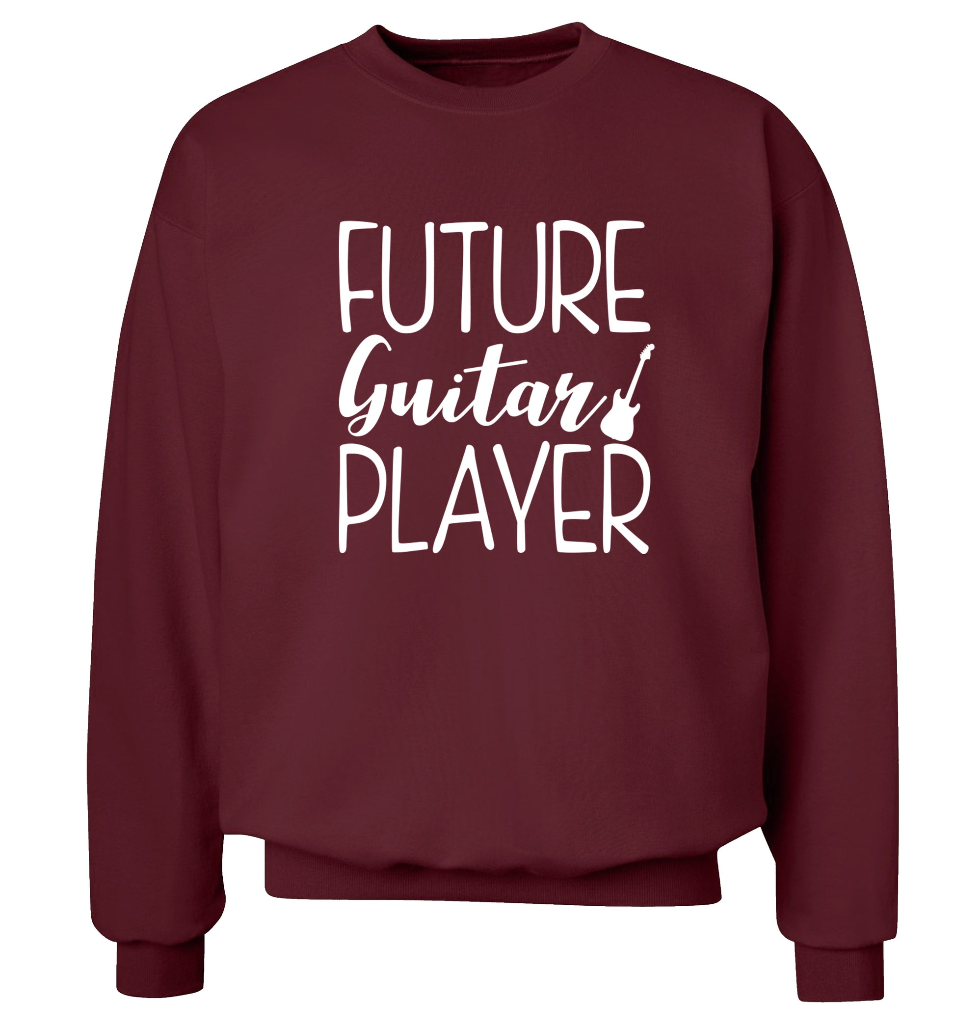 Future guitar player Adult's unisex maroon Sweater 2XL