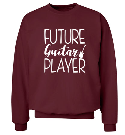 Future guitar player Adult's unisex maroon Sweater 2XL