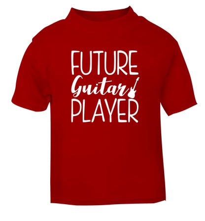 Future guitar player red Baby Toddler Tshirt 2 Years