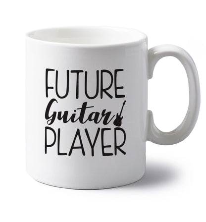 Future guitar player left handed white ceramic mug 