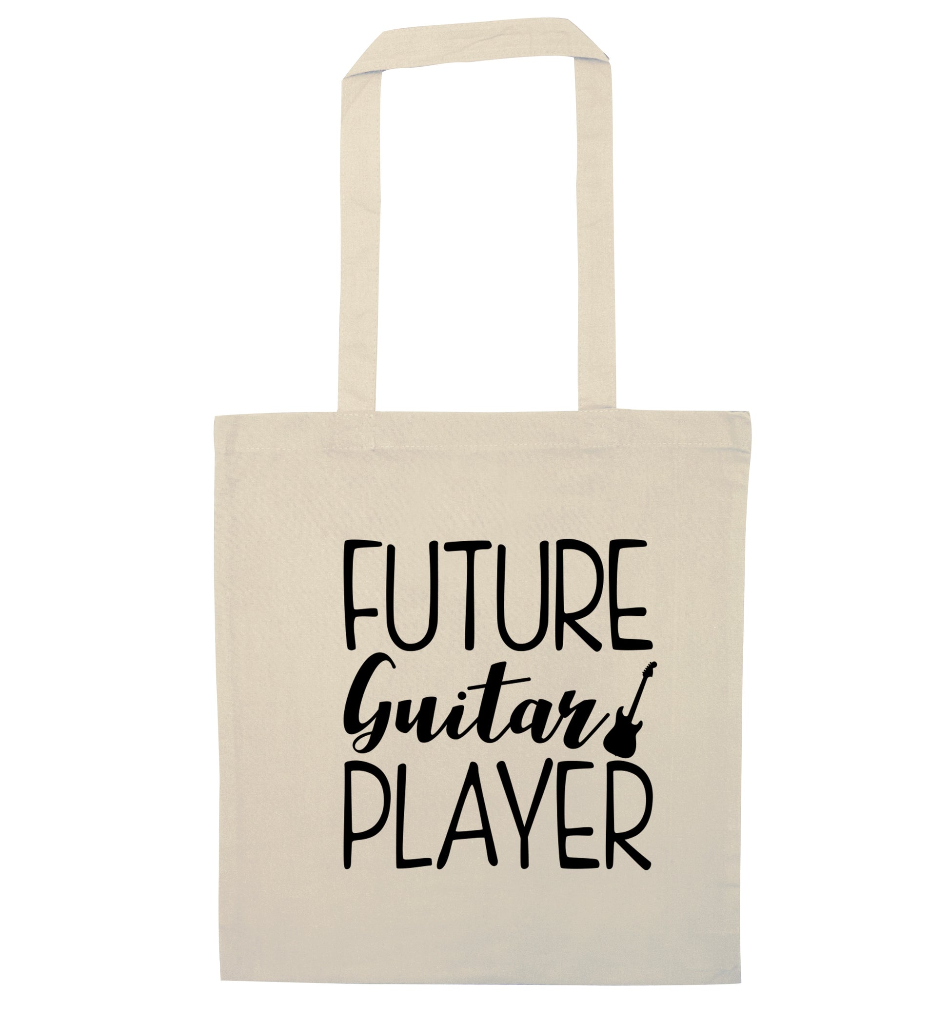 Future guitar player natural tote bag