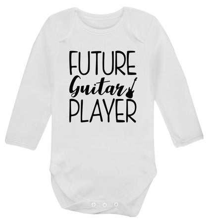 Future guitar player Baby Vest long sleeved white 6-12 months
