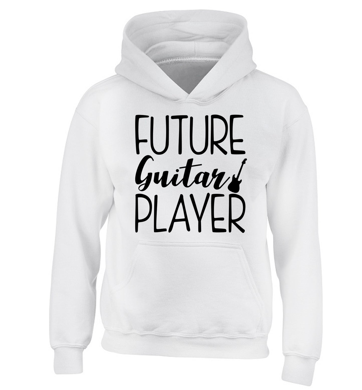 Future guitar player children's white hoodie 12-14 Years