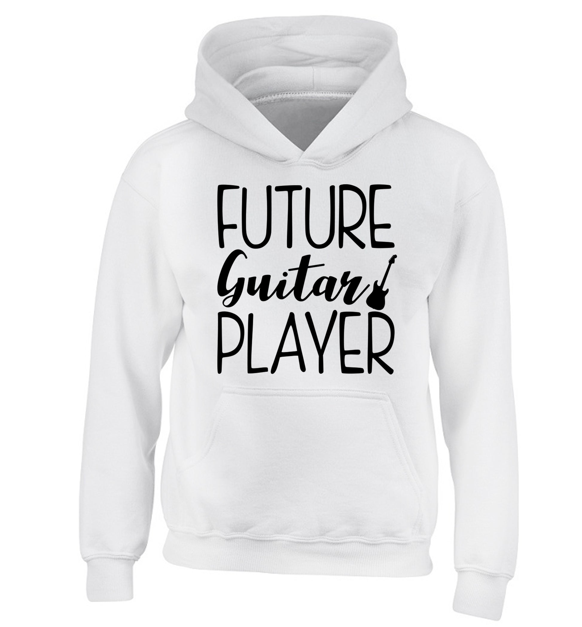 Future guitar player children's white hoodie 12-14 Years