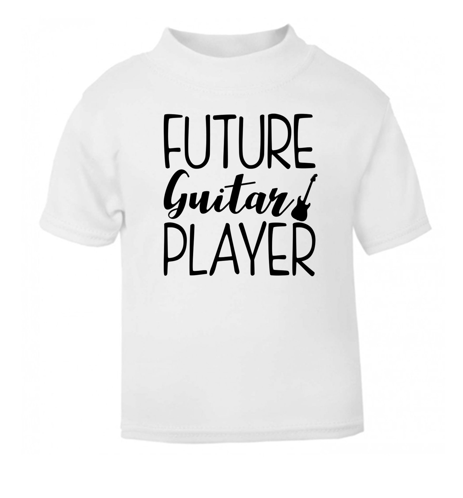 Future guitar player white Baby Toddler Tshirt 2 Years
