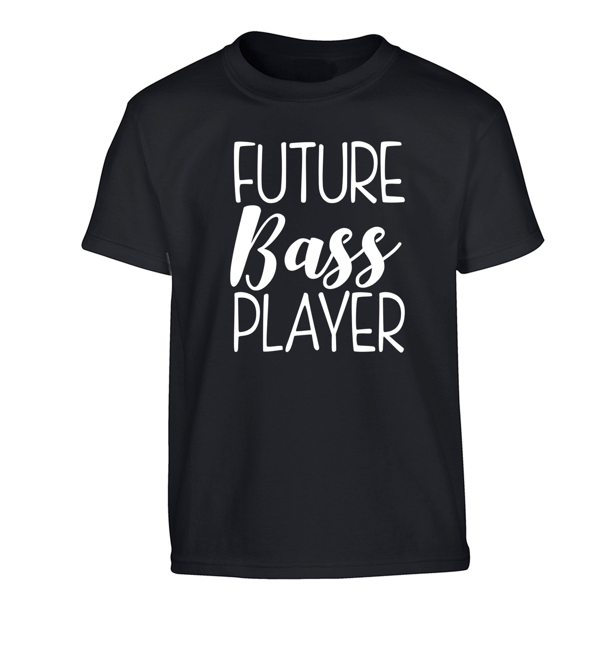 Future bass player Children's black Tshirt 12-14 Years