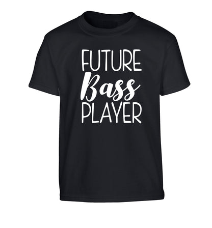 Future bass player Children's black Tshirt 12-14 Years