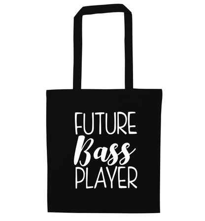 Future bass player black tote bag