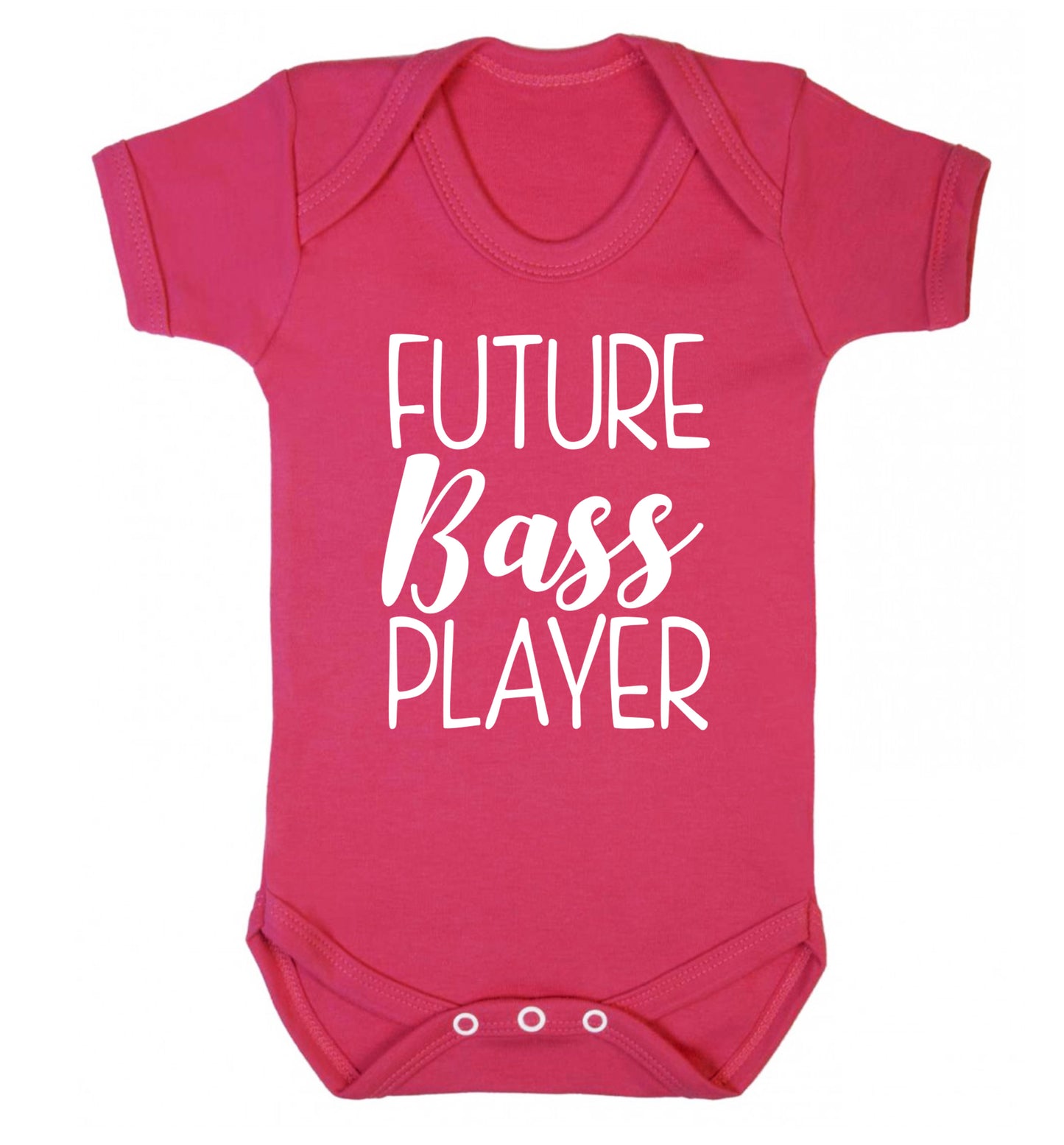 Future bass player Baby Vest dark pink 18-24 months