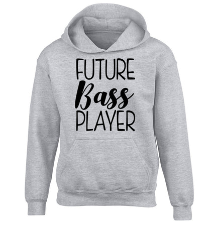 Future bass player children's grey hoodie 12-14 Years