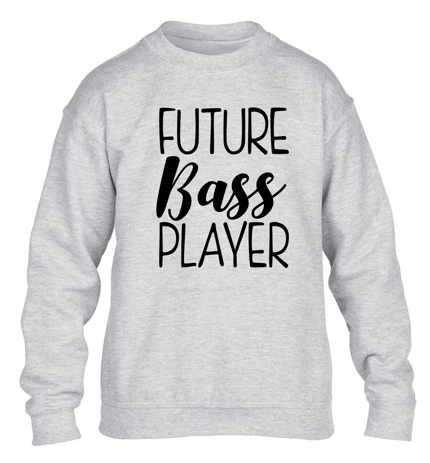 Future bass player children's grey sweater 12-14 Years