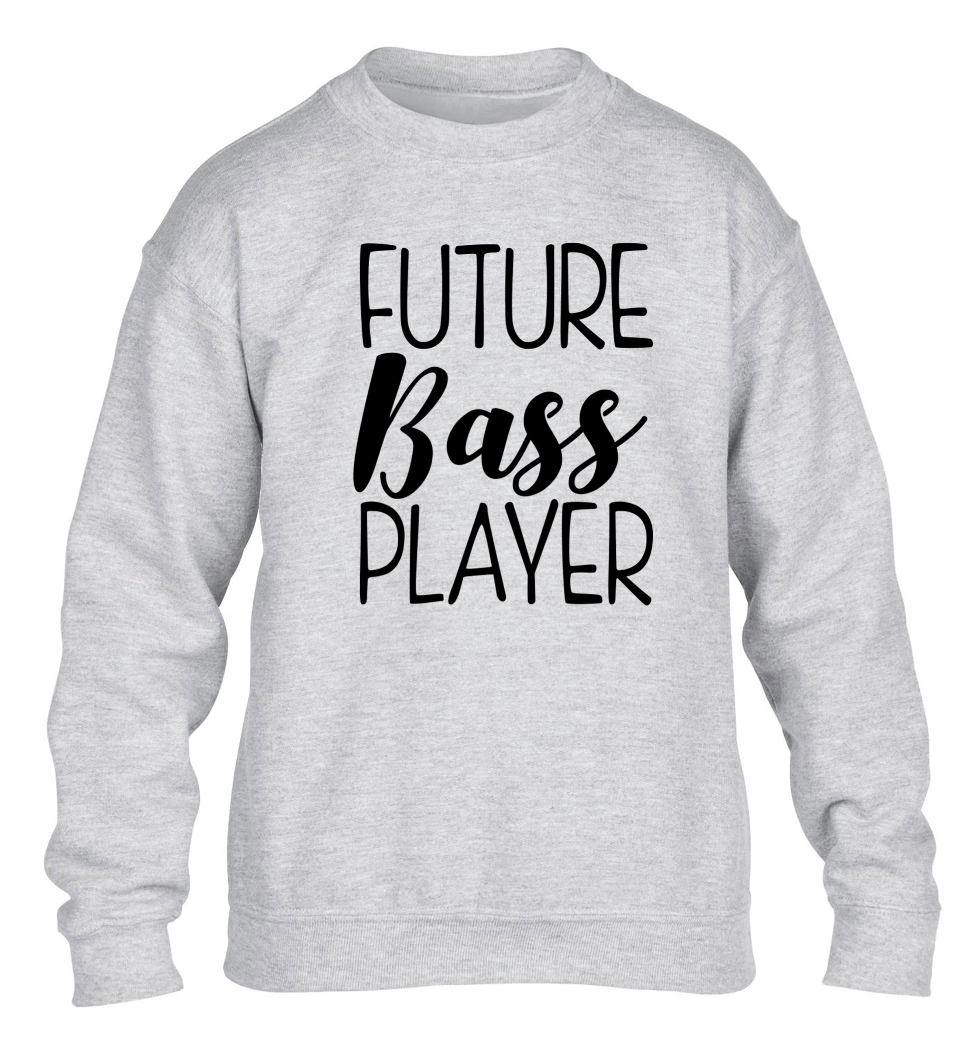 Future bass player children's grey sweater 12-14 Years
