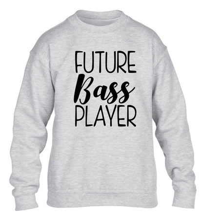 Future bass player children's grey sweater 12-14 Years