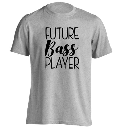 Future bass player adults unisex grey Tshirt 2XL