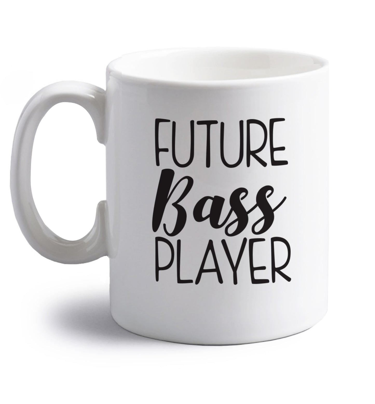 Future bass player right handed white ceramic mug 
