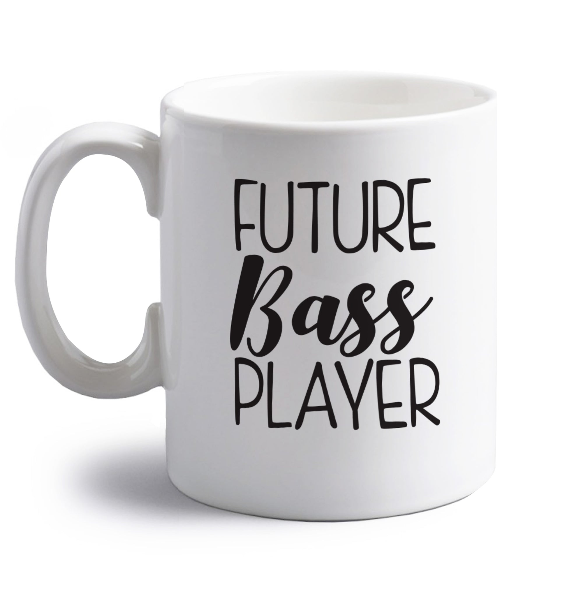Future bass player right handed white ceramic mug 