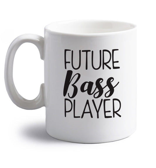 Future bass player right handed white ceramic mug 
