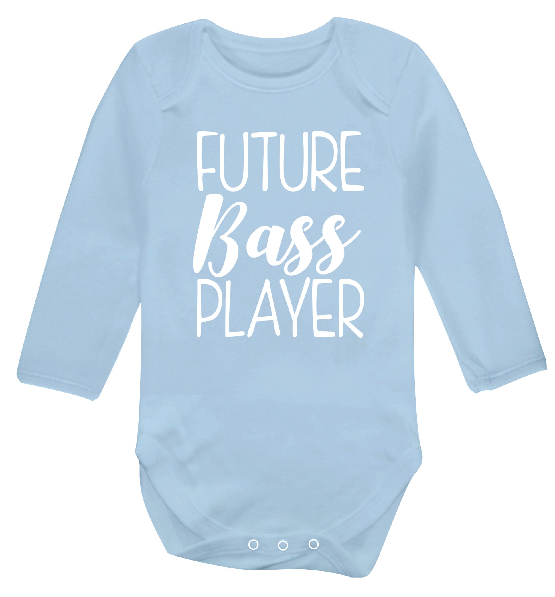 Future bass player Baby Vest long sleeved pale blue 6-12 months