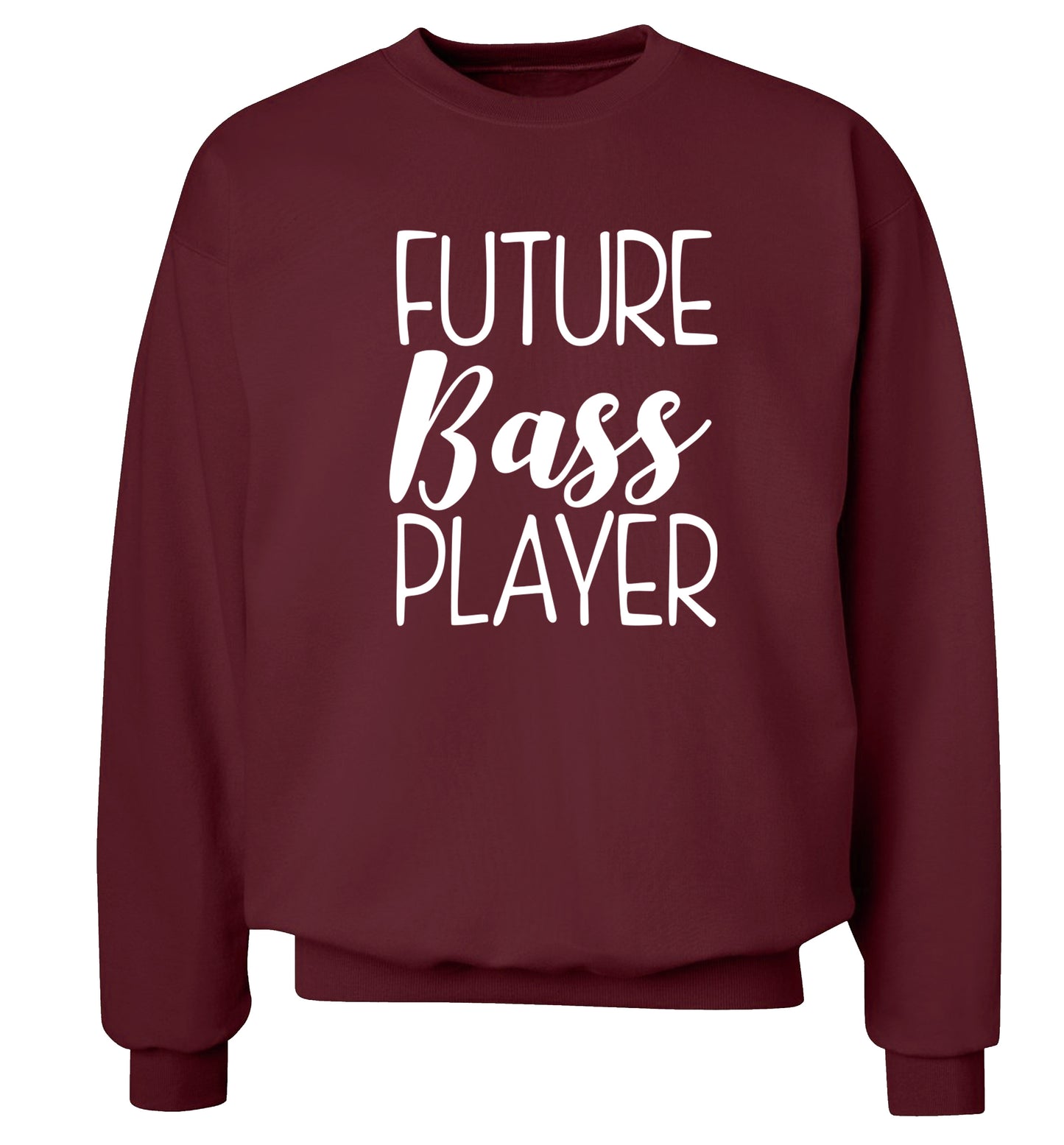 Future bass player Adult's unisex maroon Sweater 2XL