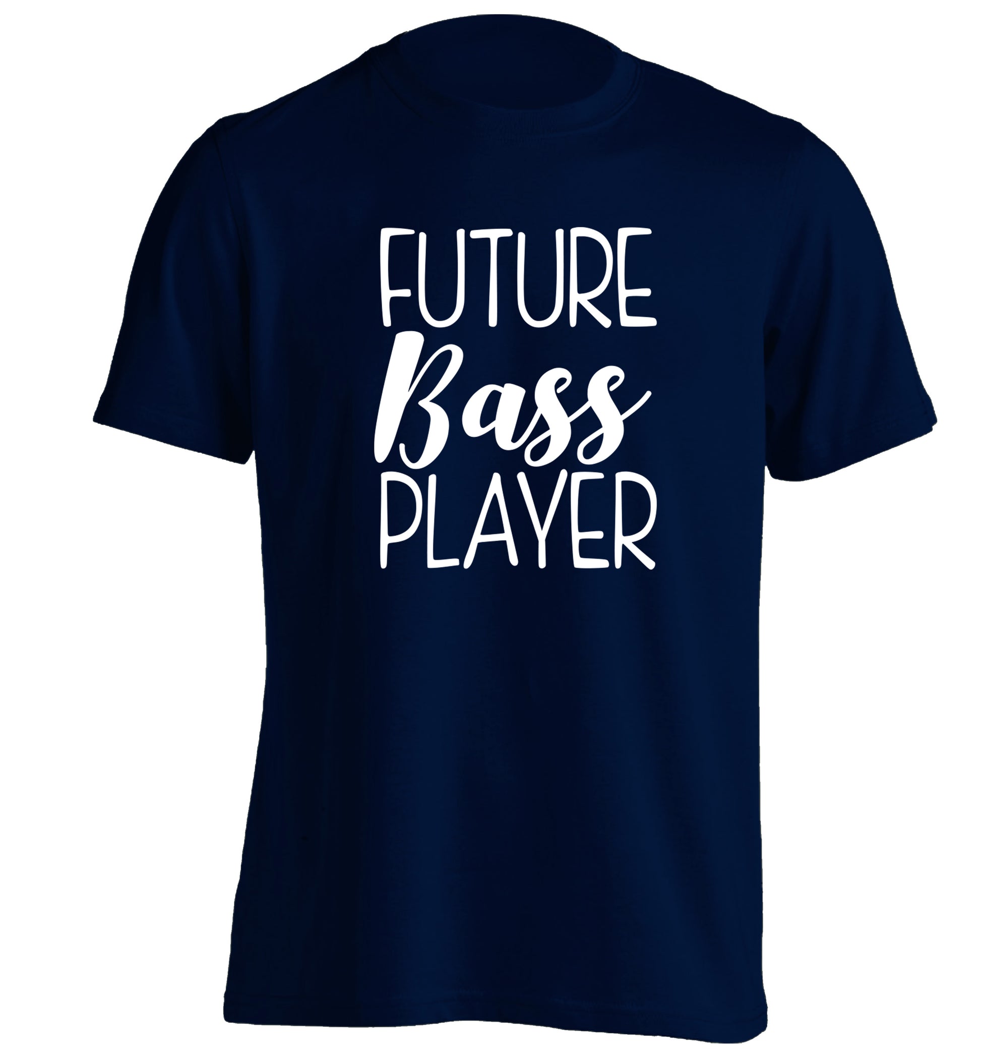Future bass player adults unisex navy Tshirt 2XL