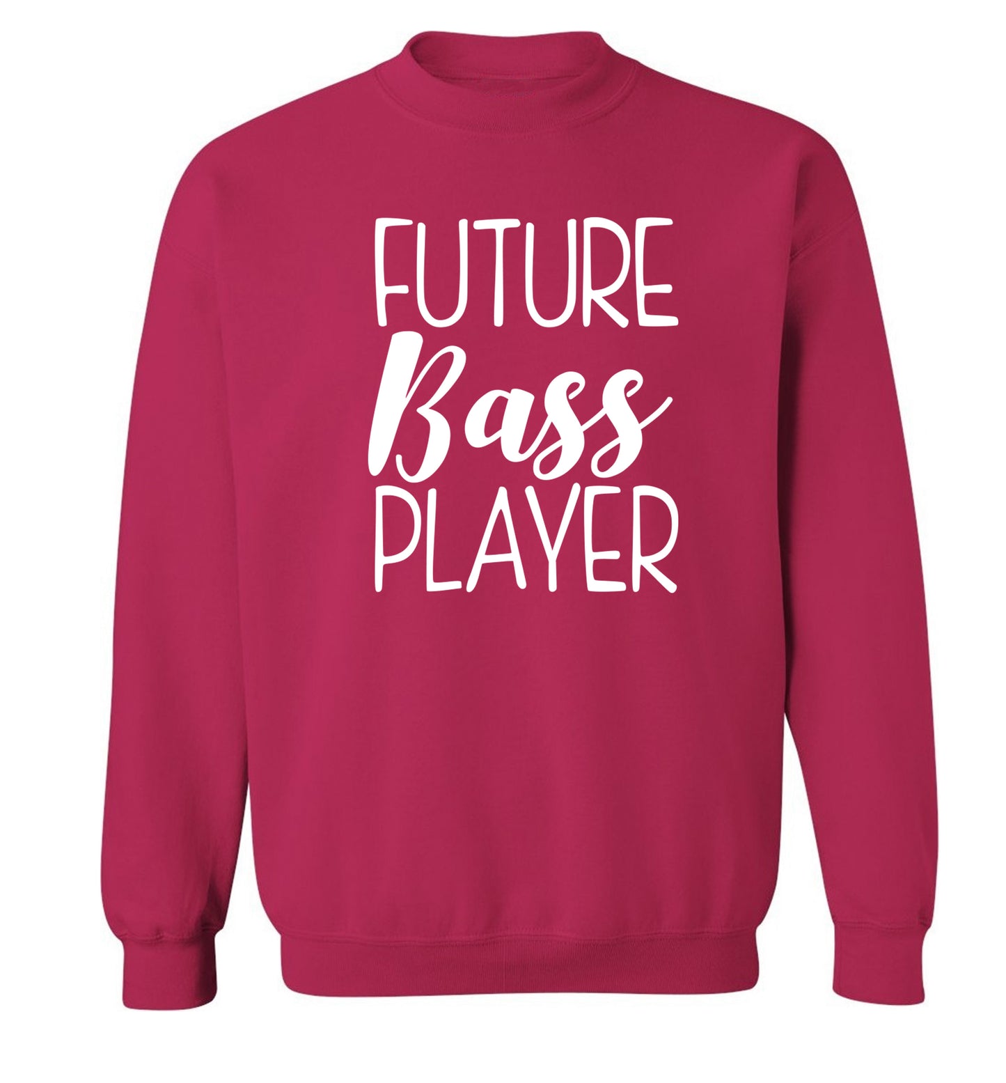 Future bass player Adult's unisex pink Sweater 2XL