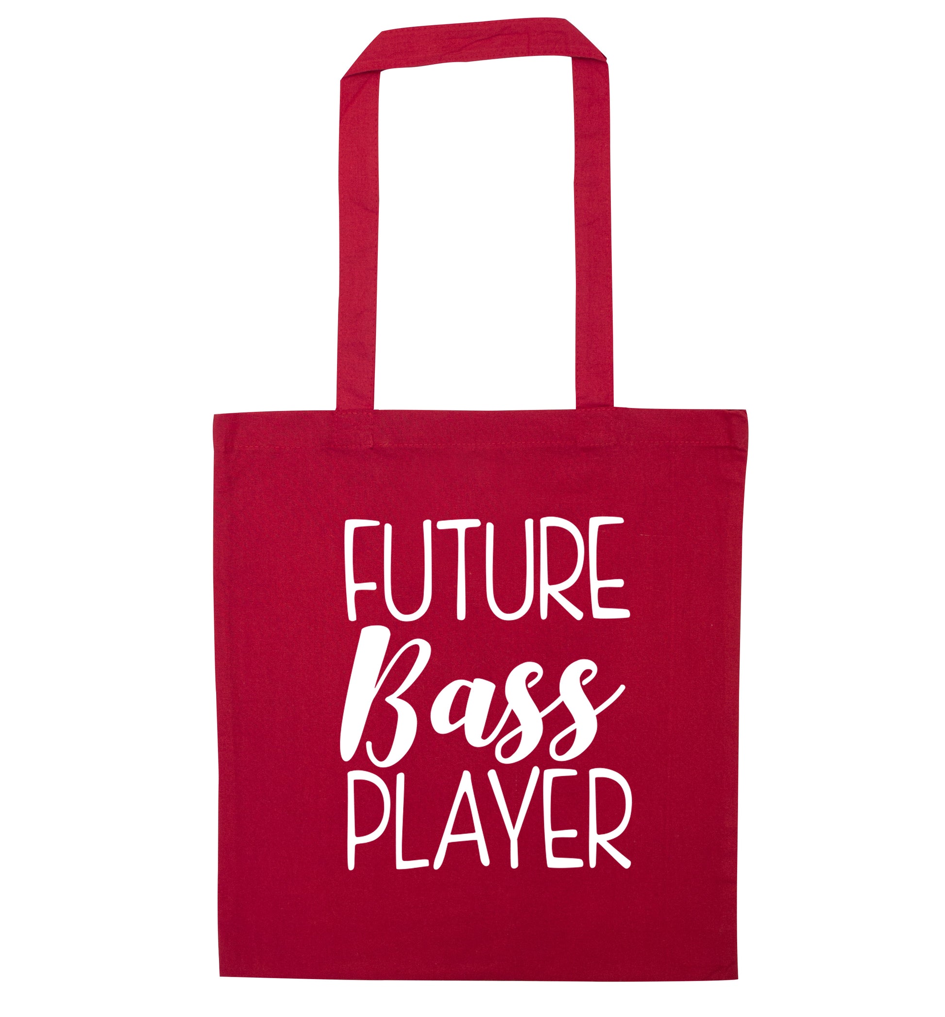 Future bass player red tote bag