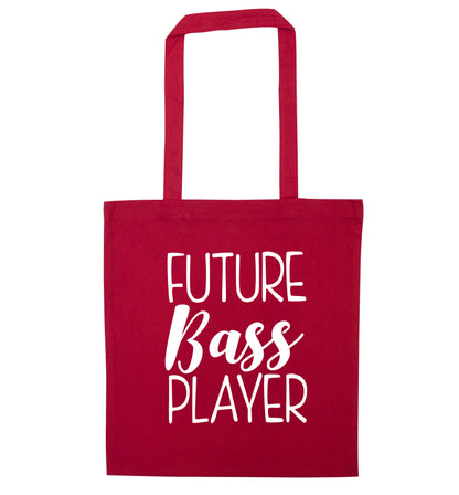 Future bass player red tote bag