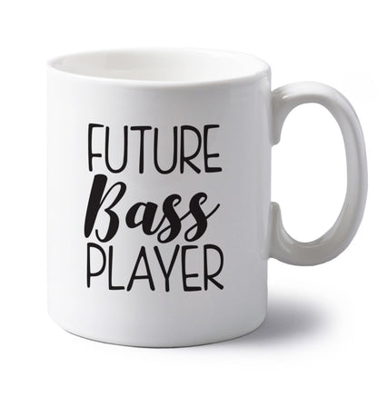 Future bass player left handed white ceramic mug 