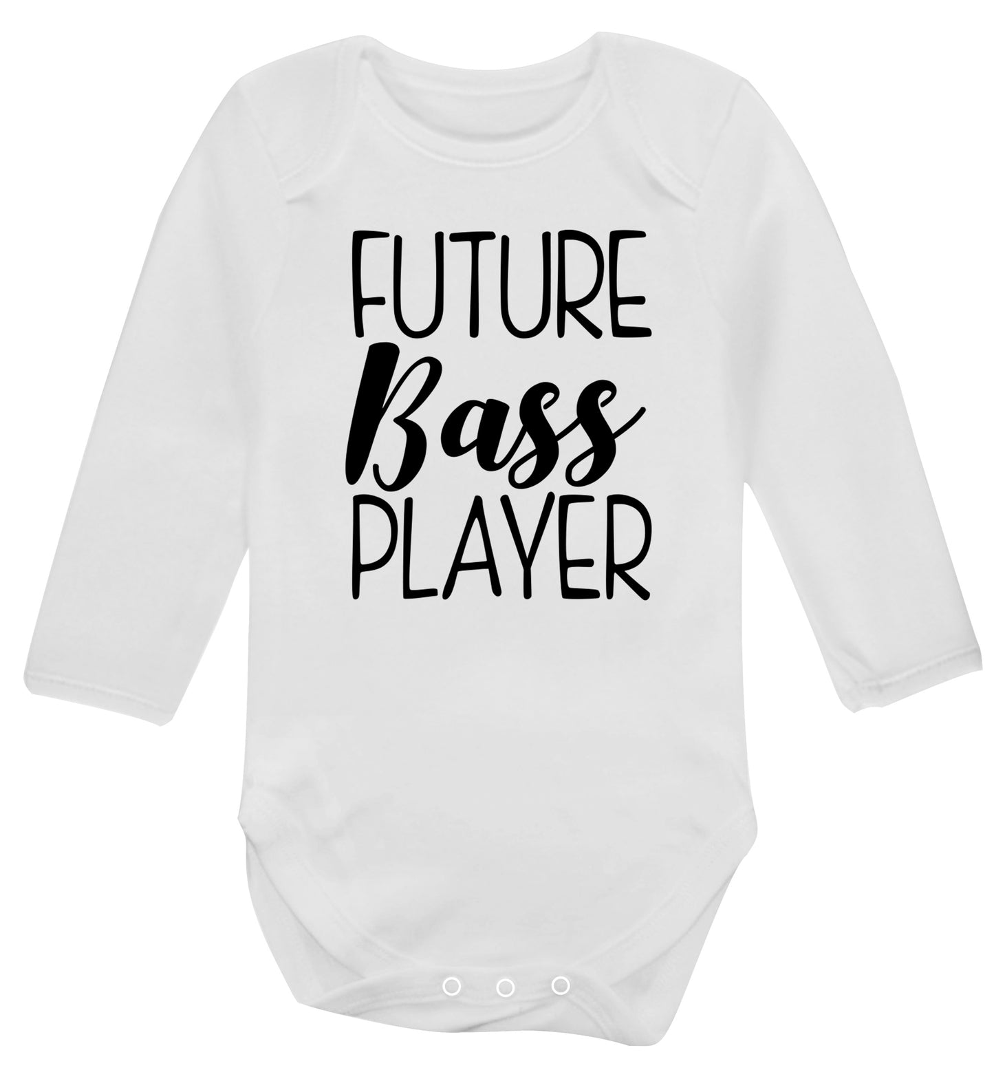 Future bass player Baby Vest long sleeved white 6-12 months