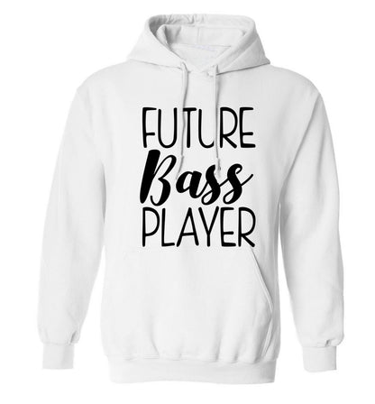 Future bass player adults unisex white hoodie 2XL
