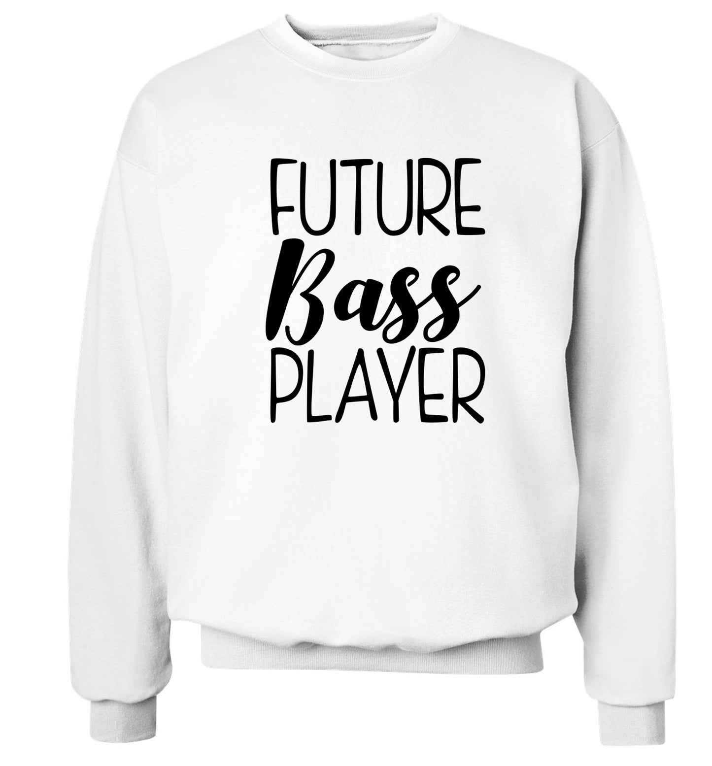 Future bass player Adult's unisex white Sweater 2XL