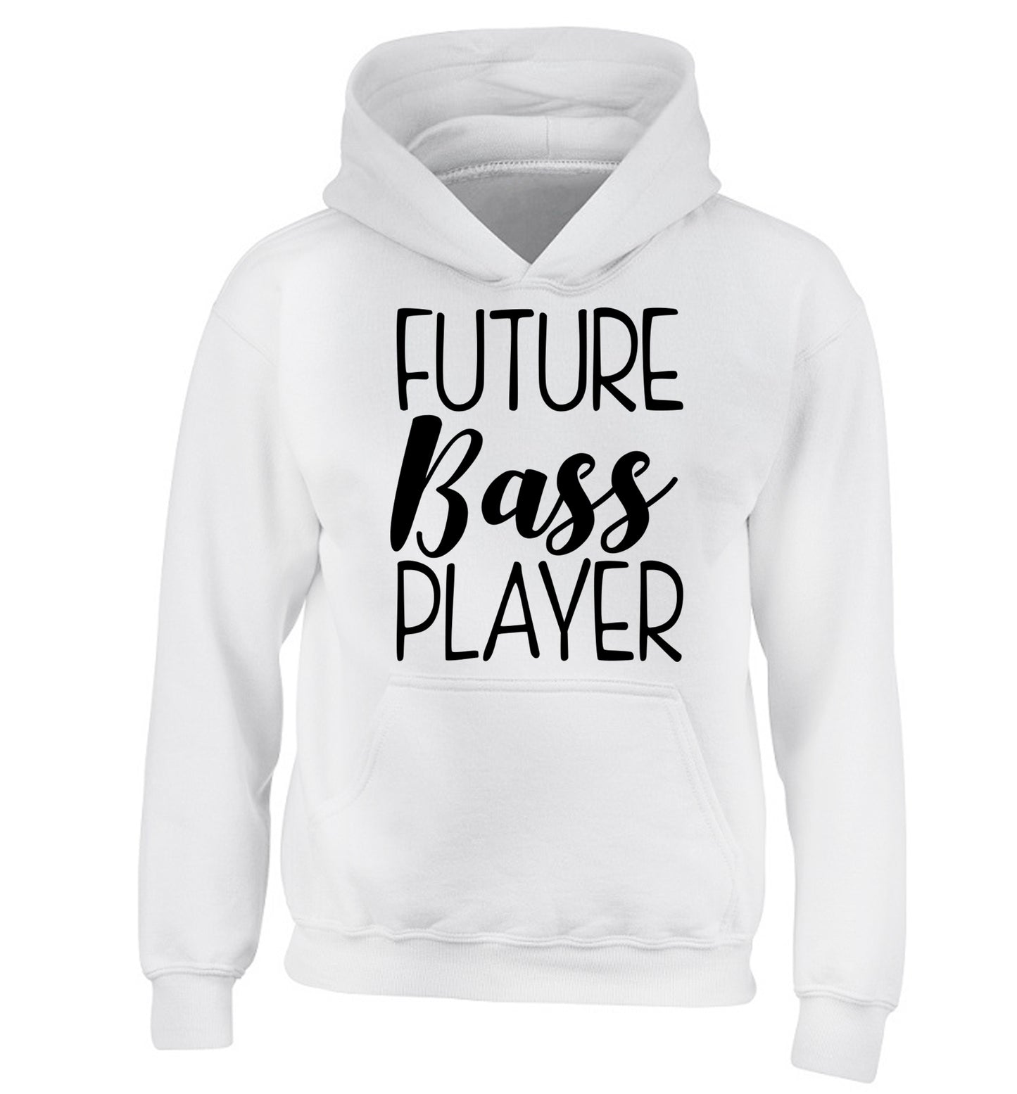 Future bass player children's white hoodie 12-14 Years