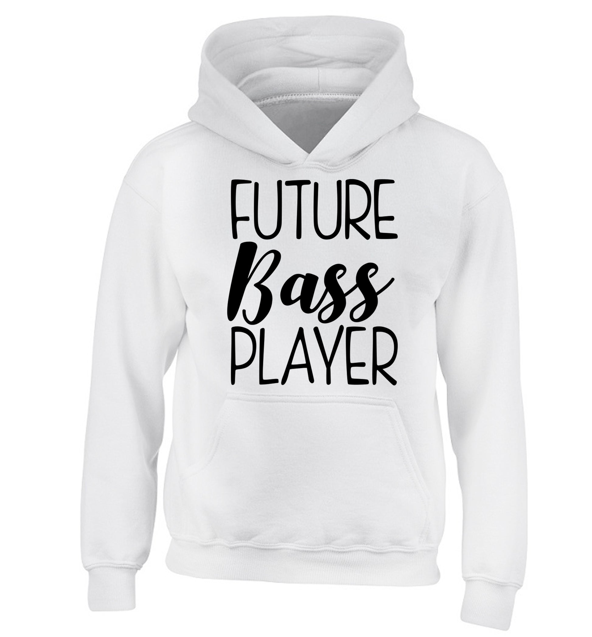 Future bass player children's white hoodie 12-14 Years