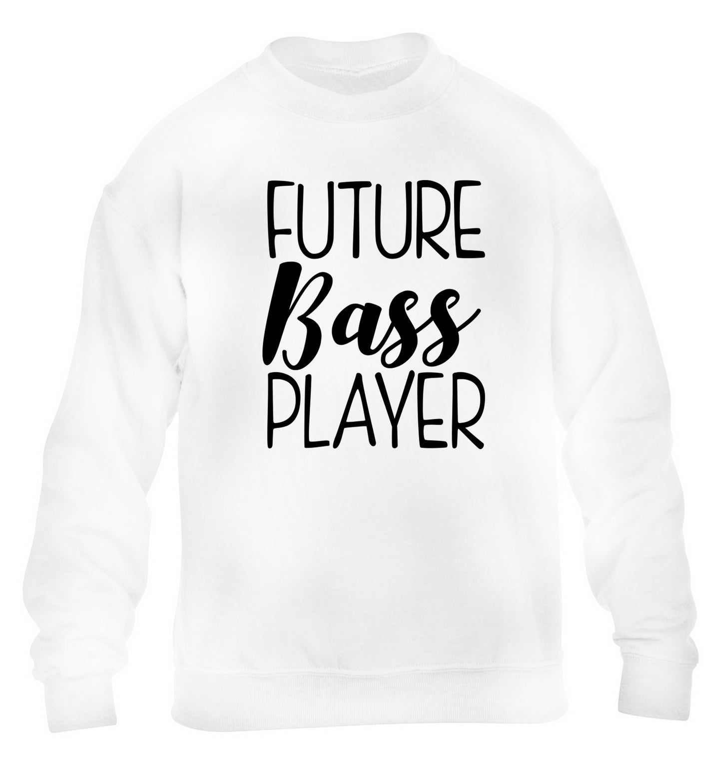 Future bass player children's white sweater 12-14 Years