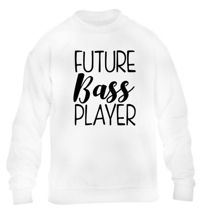 Future bass player children's white sweater 12-14 Years