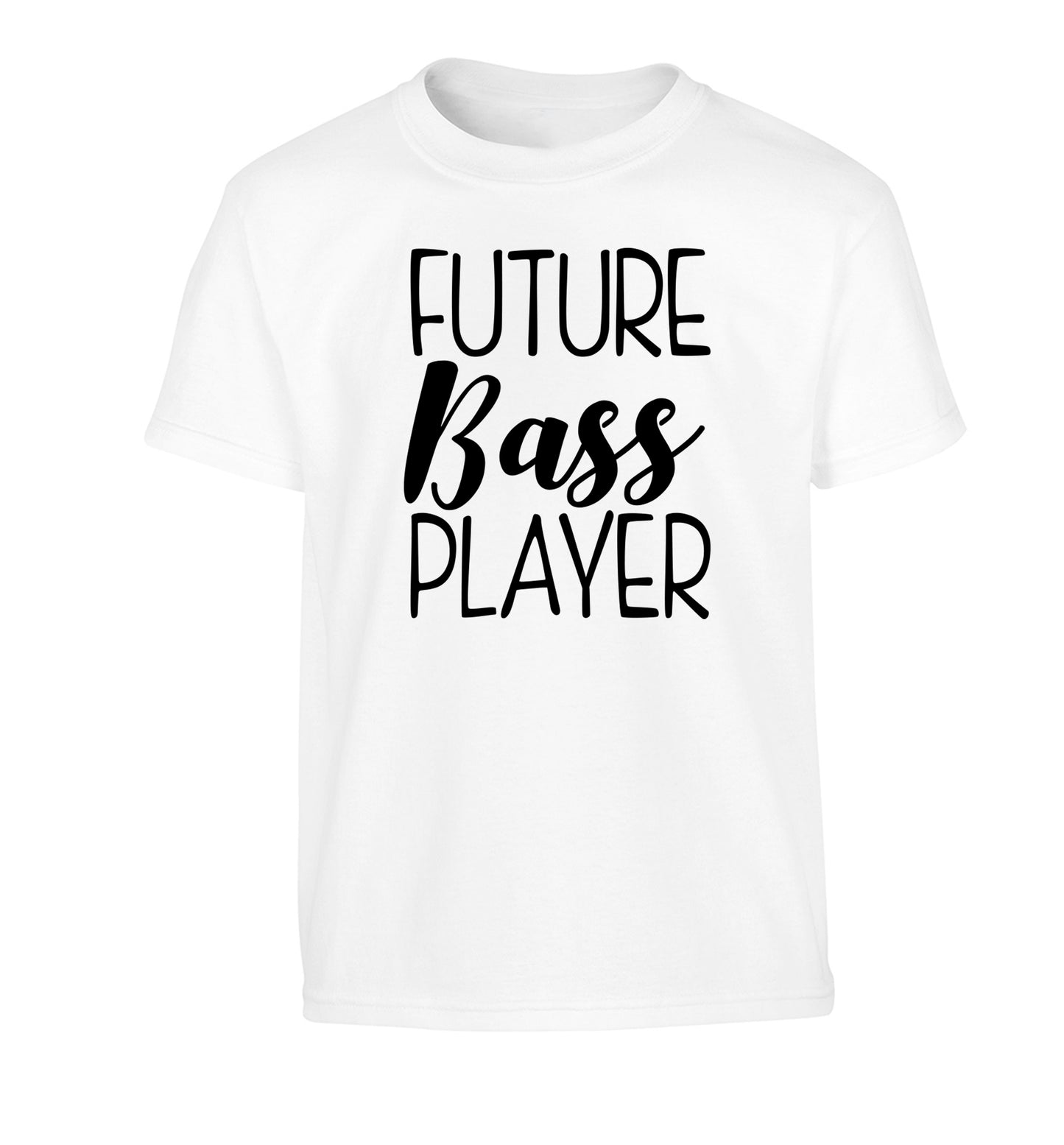 Future bass player Children's white Tshirt 12-14 Years