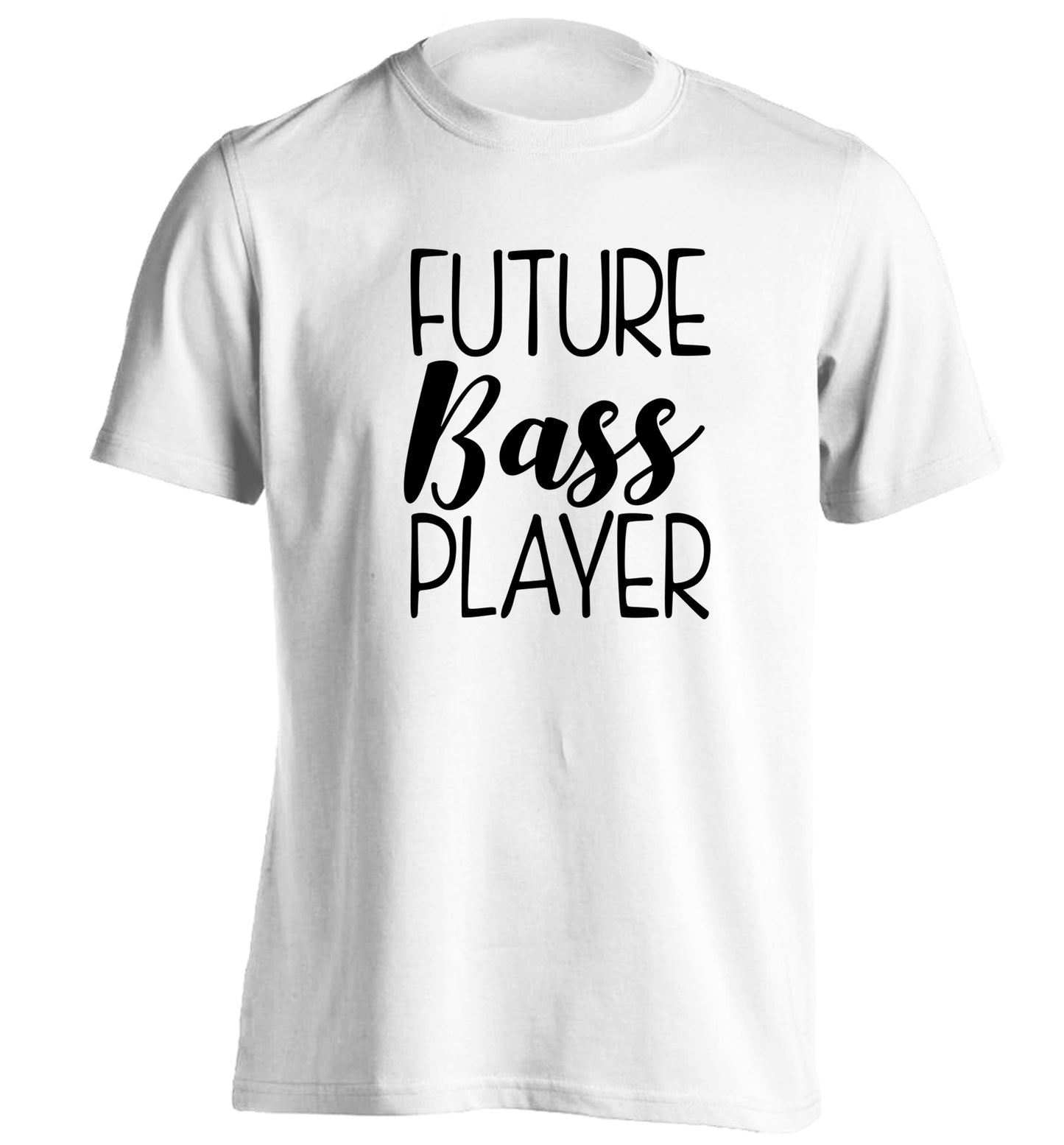 Future bass player adults unisex white Tshirt 2XL
