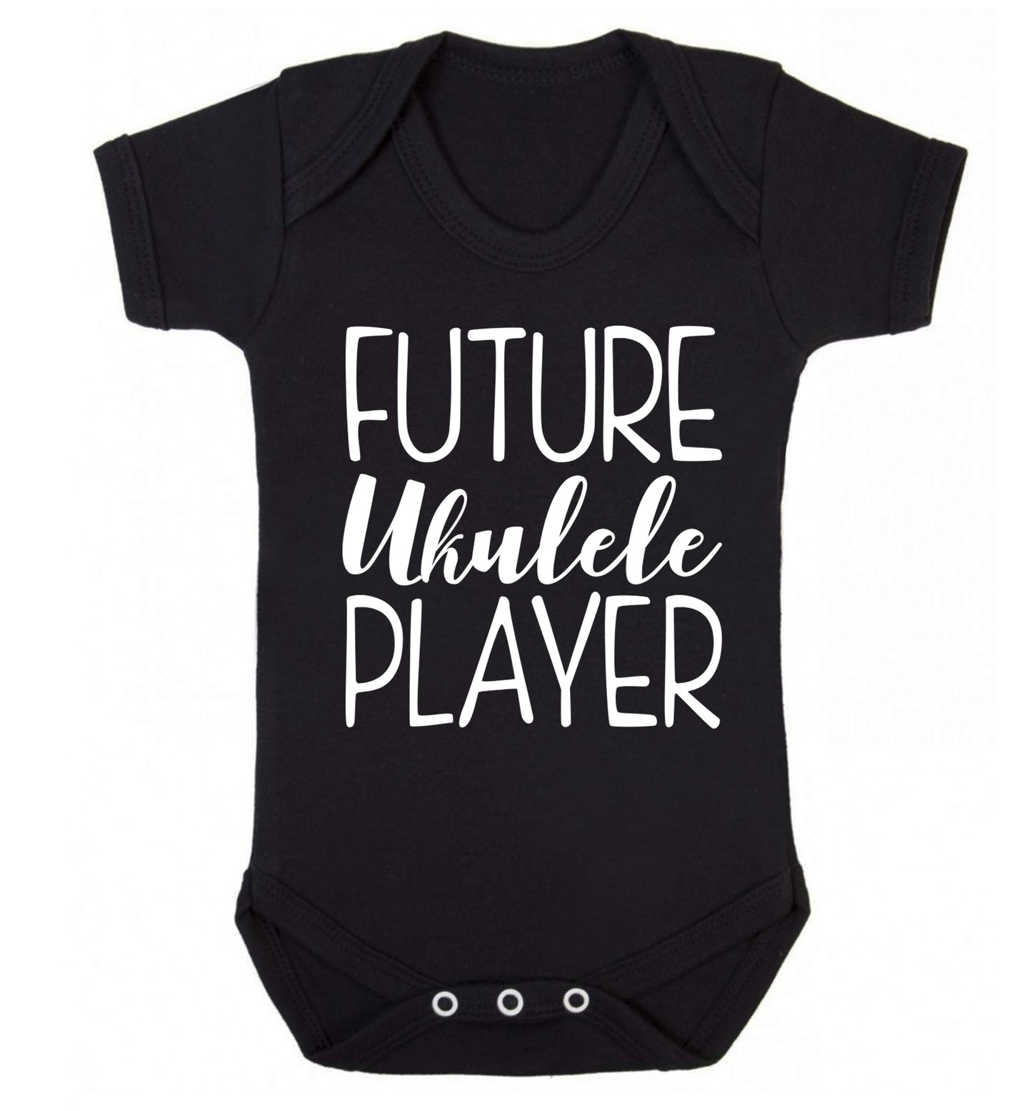Future ukulele player Baby Vest black 18-24 months