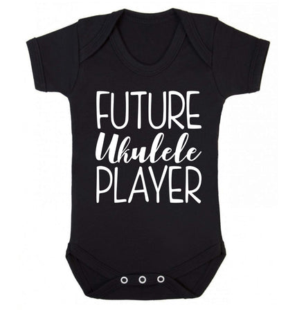 Future ukulele player Baby Vest black 18-24 months