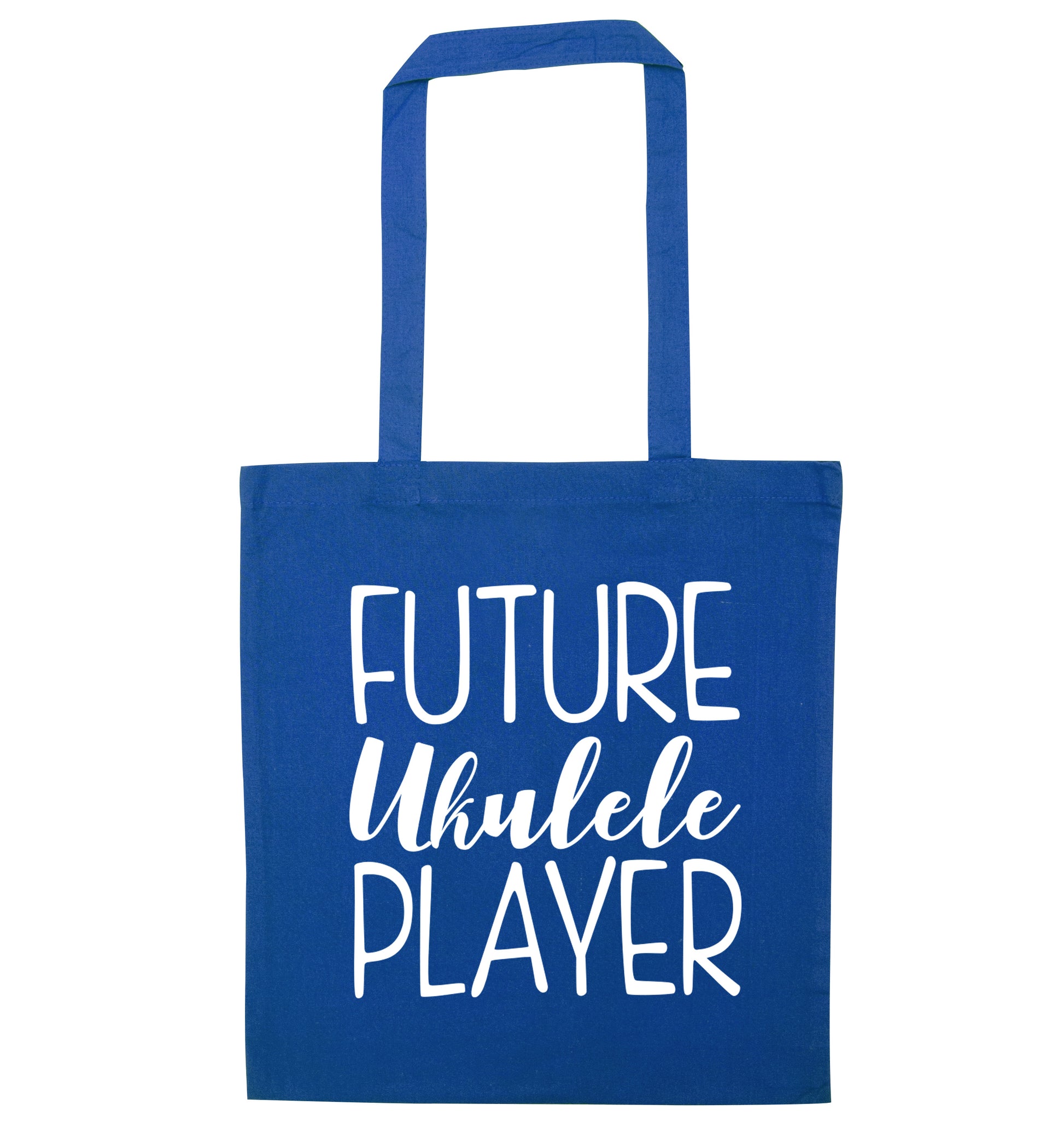 Future ukulele player blue tote bag