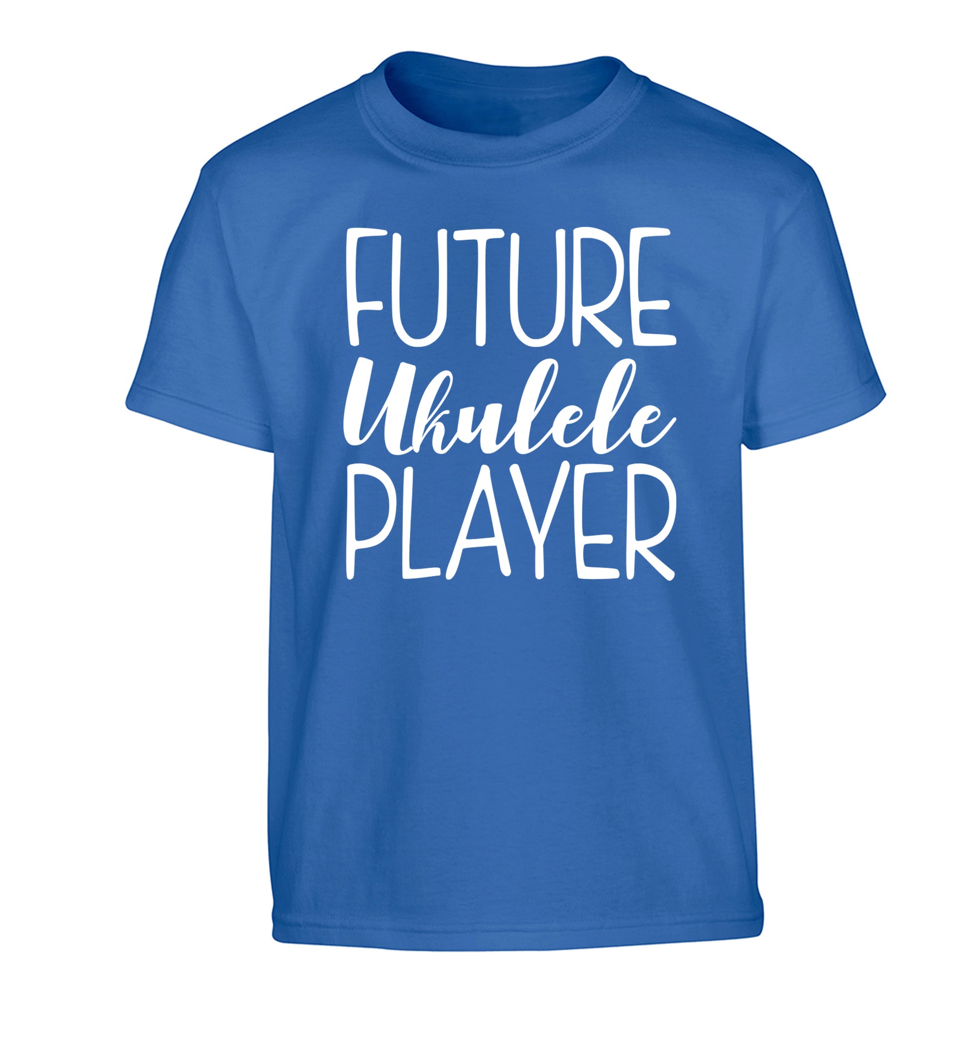 Future ukulele player Children's blue Tshirt 12-14 Years