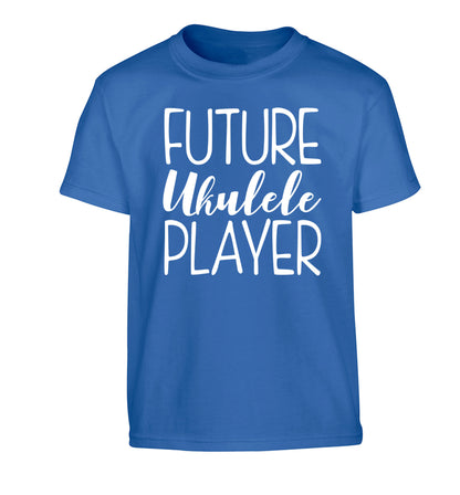 Future ukulele player Children's blue Tshirt 12-14 Years