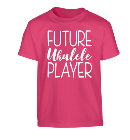 Future ukulele player Children's pink Tshirt 12-14 Years